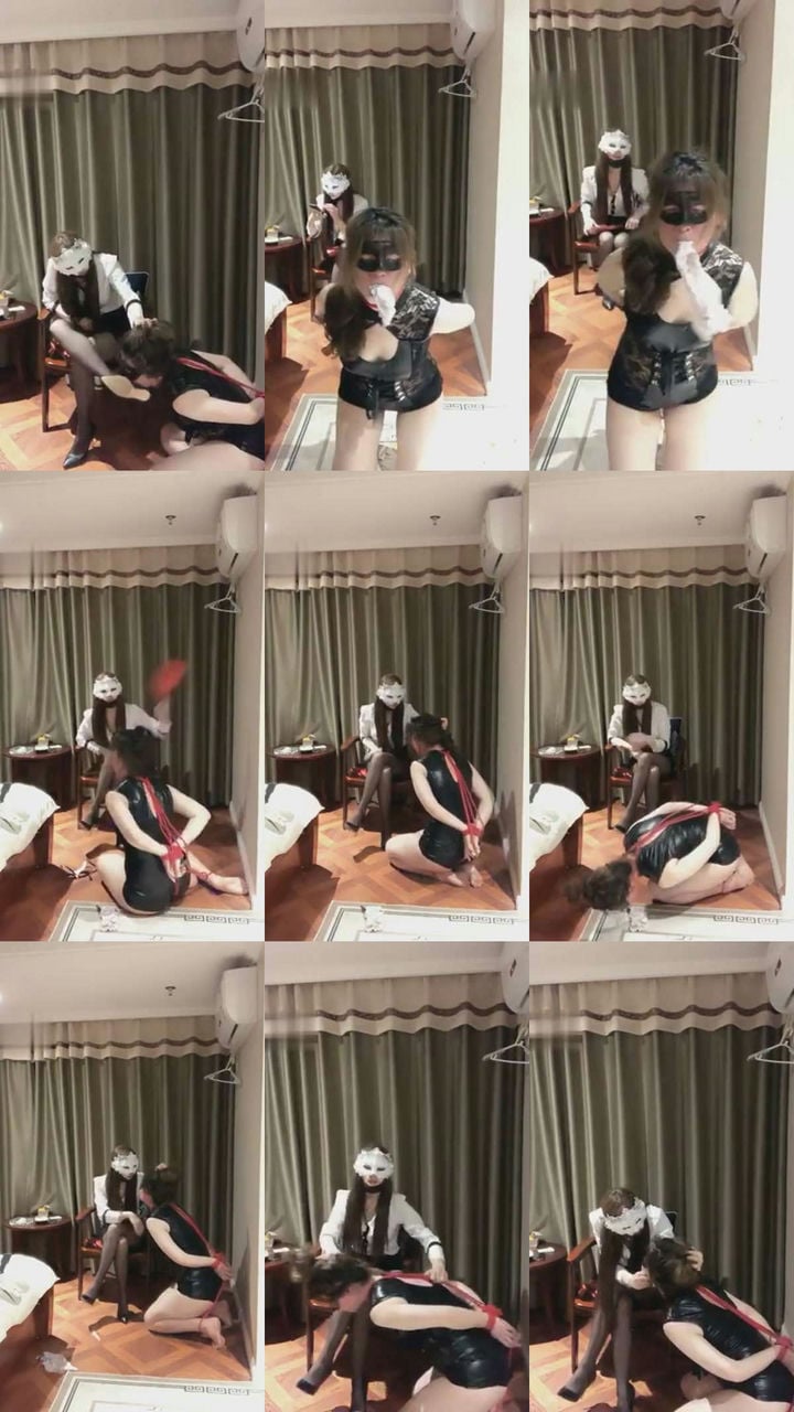 妆主女王原味内裤塞嘴五花大绑虐骚母狗